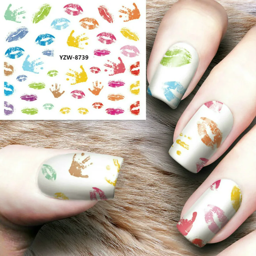 

1 Sheet Color Lip Print Acrylic Powder Crystal Polymer Nail Art Builder False Tips Nails Art Builder Manicure Nail Polymer Tools