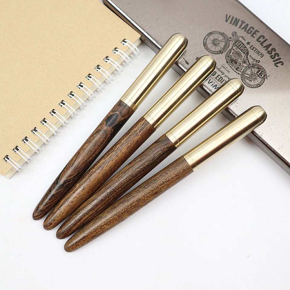 Luxury Gifts Wooden+Metal Ballpoint Pen & Fountain Pens 0.5MM Blue & Black ink For Office & School Writing Supplies Ball pen