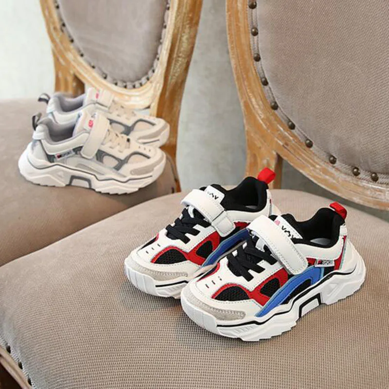 

Spring Autumn Hot Sale Cotton Fabric Rubber Non-slip Patchwork Leather Mixed Color Flats Shoes Breathable Air Mesh Sports Shoes