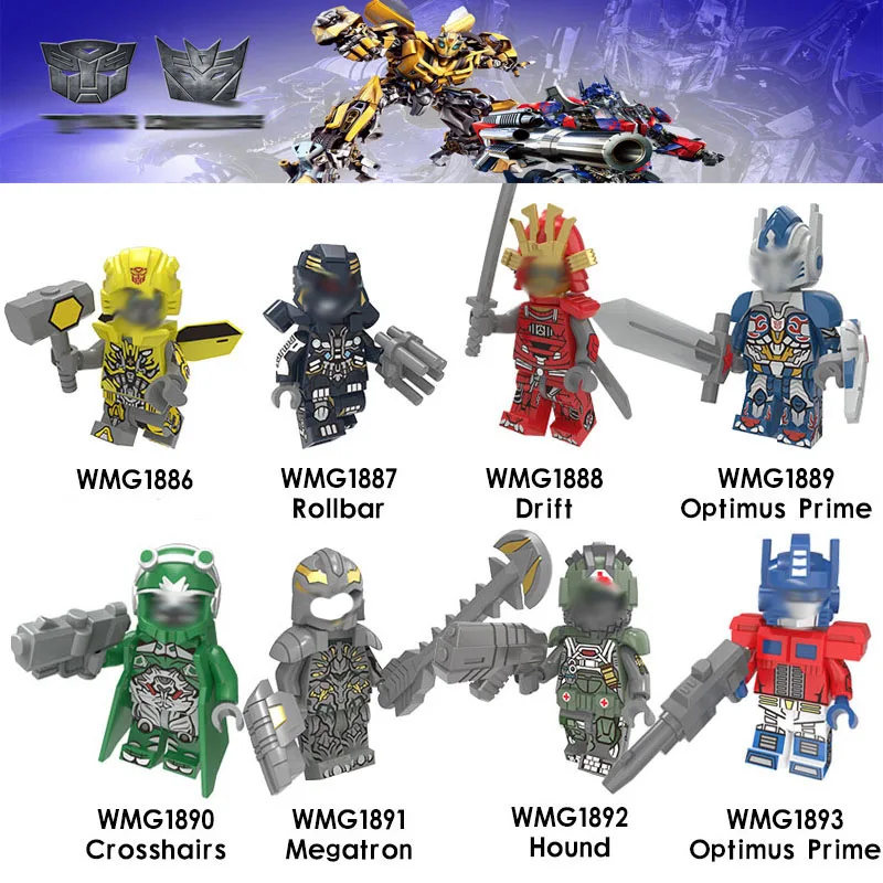

Single Robot Car Legoings playmobil Rolbar Drift Megaman Megatron Hound technic Machine Building Blocks Toys for Children Gifts