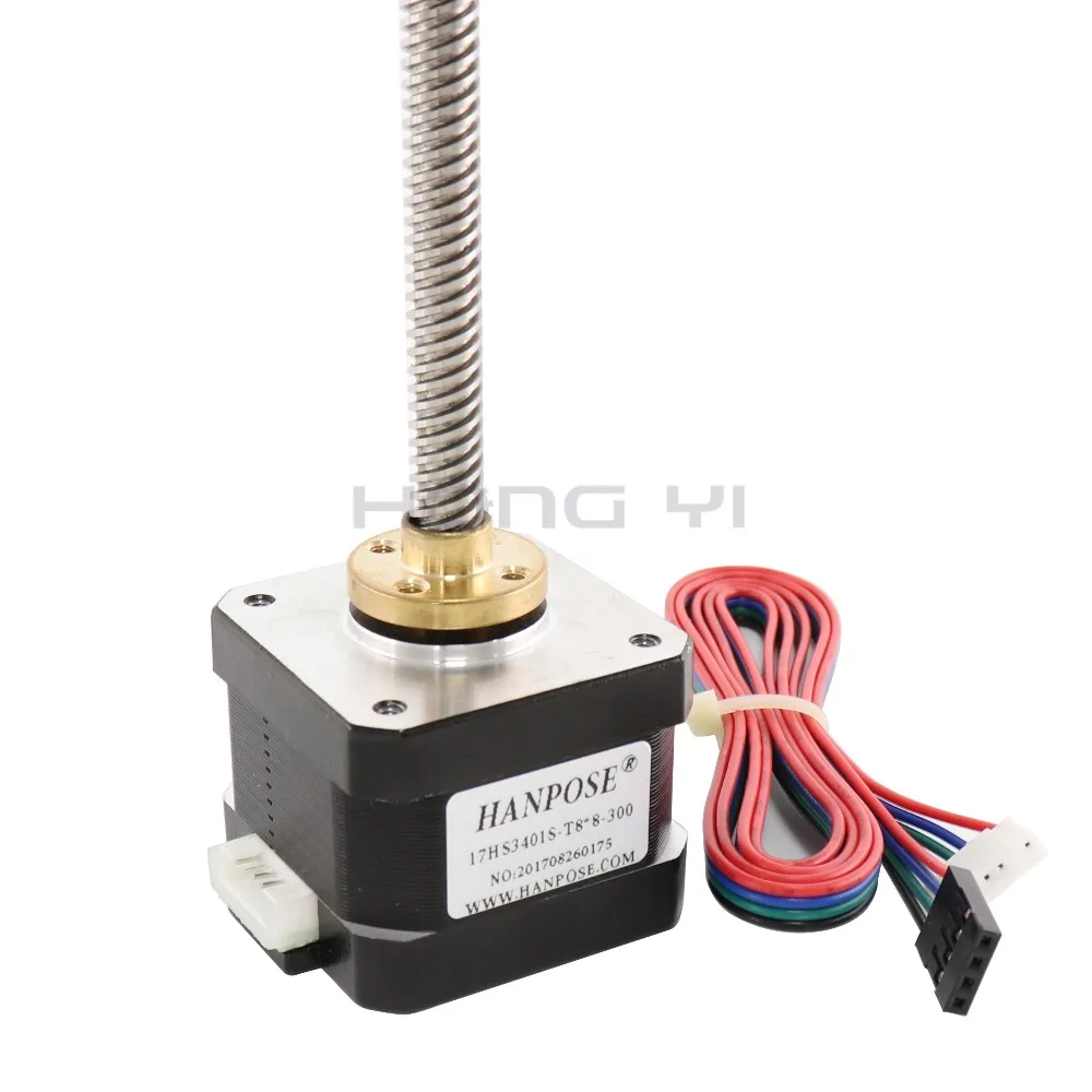 Motor para Impressora Chumbo Scerw 8mm 42 Stepper Motor 34 17hs3401s 42bygh 3d mm Nema17 50 Pcs t8 8 stepper motor para impressora 3d mm NEMA17