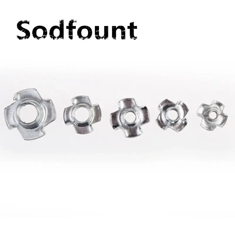 

20pcs/lot Metric thread Claw nuts Four-jaw nuts M4 M5 M6 M8 Wood board setting nuts