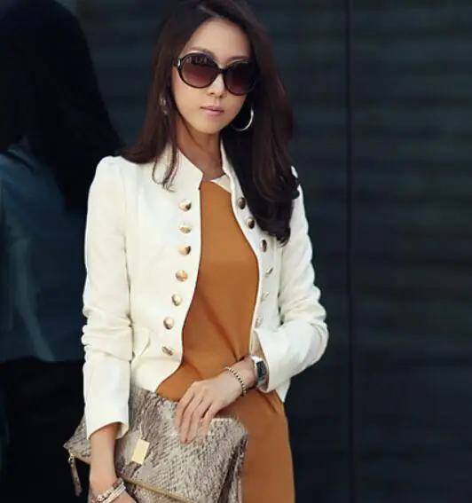

Korean Type Fashion Women Short Type Slim Long Sleeve European Wind OL Casual Coats Jackets