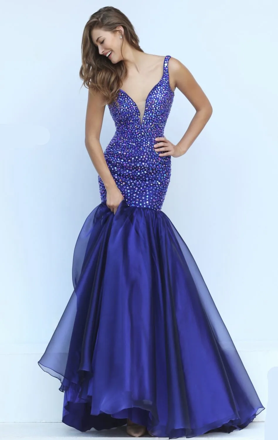 Fit Then Flared Prom Dress
