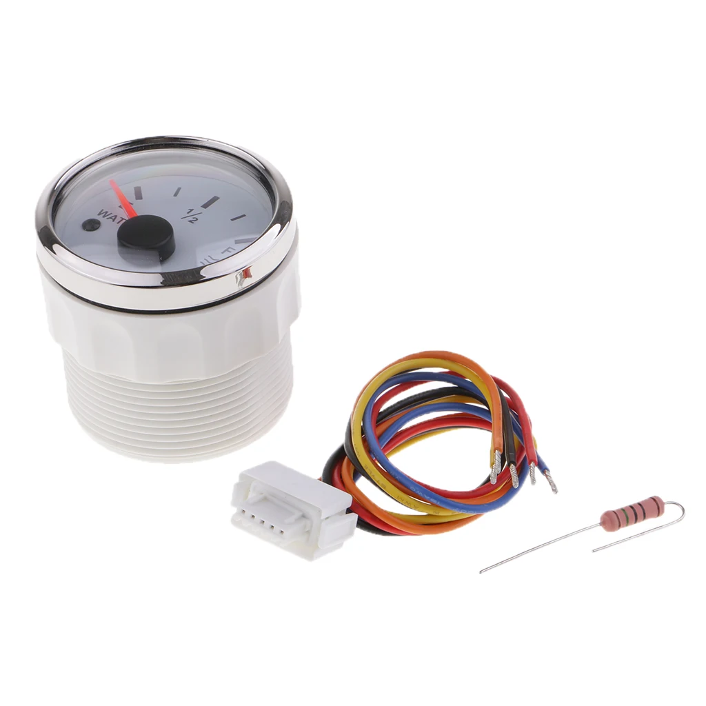 Water Level Boat Water Level Gauge Water Tank Level Gauge Indicator Guage Tool  12/24V 52mm 240-33 Ohms White Durable 