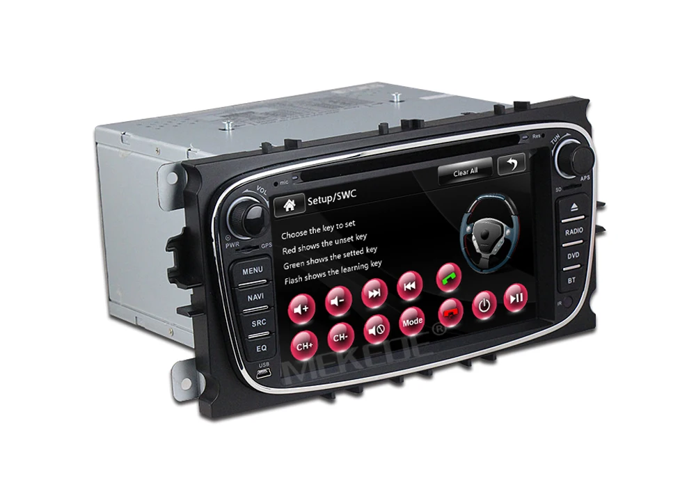 Clearance In stock 2DIN Car DVD Player GPS Navi for Ford Focus Mondeo Galaxy Kuga with Audio Radio Stereo Head Unit BT RDS Free MAP MIC 17