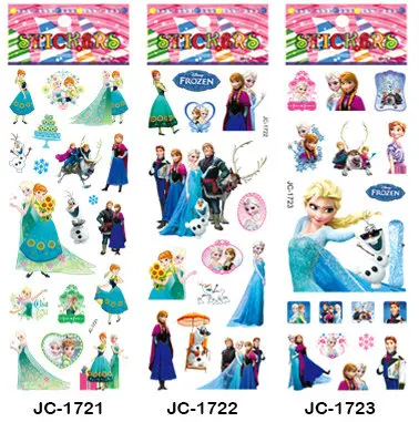 14 Sheets 3D Puffy Bubble Stickers Cartoon Frozen Stickers DIY For Children Boy Girl Toys PVC Removable wall stickers decoration