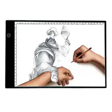 Cheaper AMZDEAL 2017 New Portable USB Powered Ultra-thin A4 LED Drawing Board Stencil 3 Gear Dimming Artist Painting Drawing Copyboard