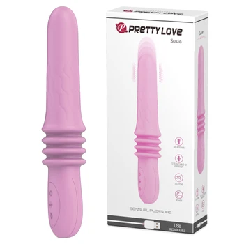 Pretty love 12 function vibrator 4 speed up down thrusting silicone dildo g spot rechargeable clitoris massager female sex toy 1
