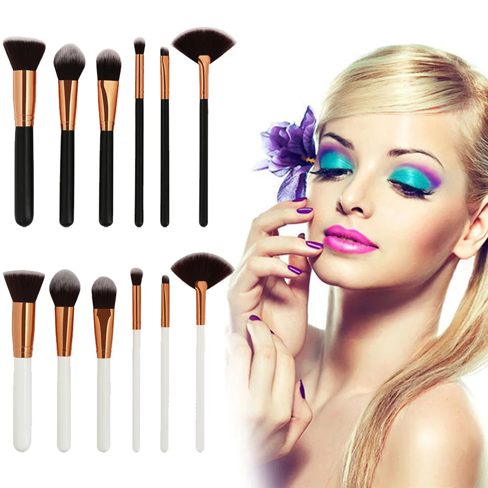 

New Fashion Style 6PCS/1Set Cosmetic Makeup Brush Brushes Set Foundation Powder Eyeshadow Pincel de maquiagem zsmw