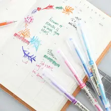 8 шт./компл. простой 0,5 мм полный Наконечник иглы гелевая ручка граффити ручка 8 цветов Ручка для подписи ручка для школы офиса поставка Детский рекламный подарок