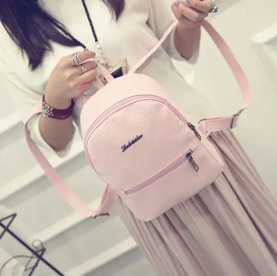 

Free shipping FBrans tui fashion Backpack Spring candy color leisure backpack, fresh girl bag PU Leather