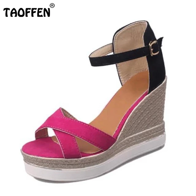 TAOFFEN Size 35-39 Sexy Office Lady High Heel Sandals Ankle Strap Thin Heel Sandals Summer Party Shoes Women Sandals Footwears