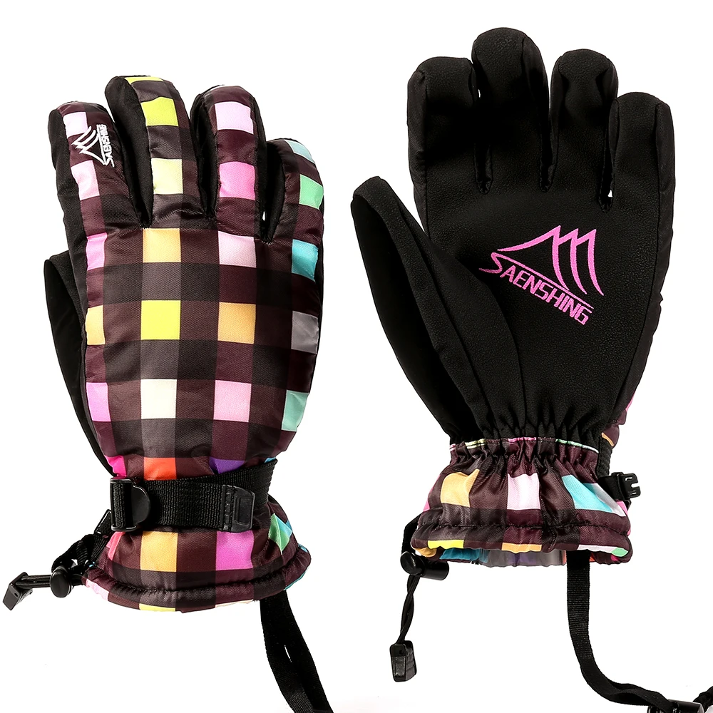 SAENSHING перчатки сноуборд горнолыжные перчатки для снегохода зимние лыжные перчатки женские и мужские водонепроницаемые перчатки Снегоход Мотоцикл мультфильм перчатки для сноуборда ветрозащитные перчатки унисекс