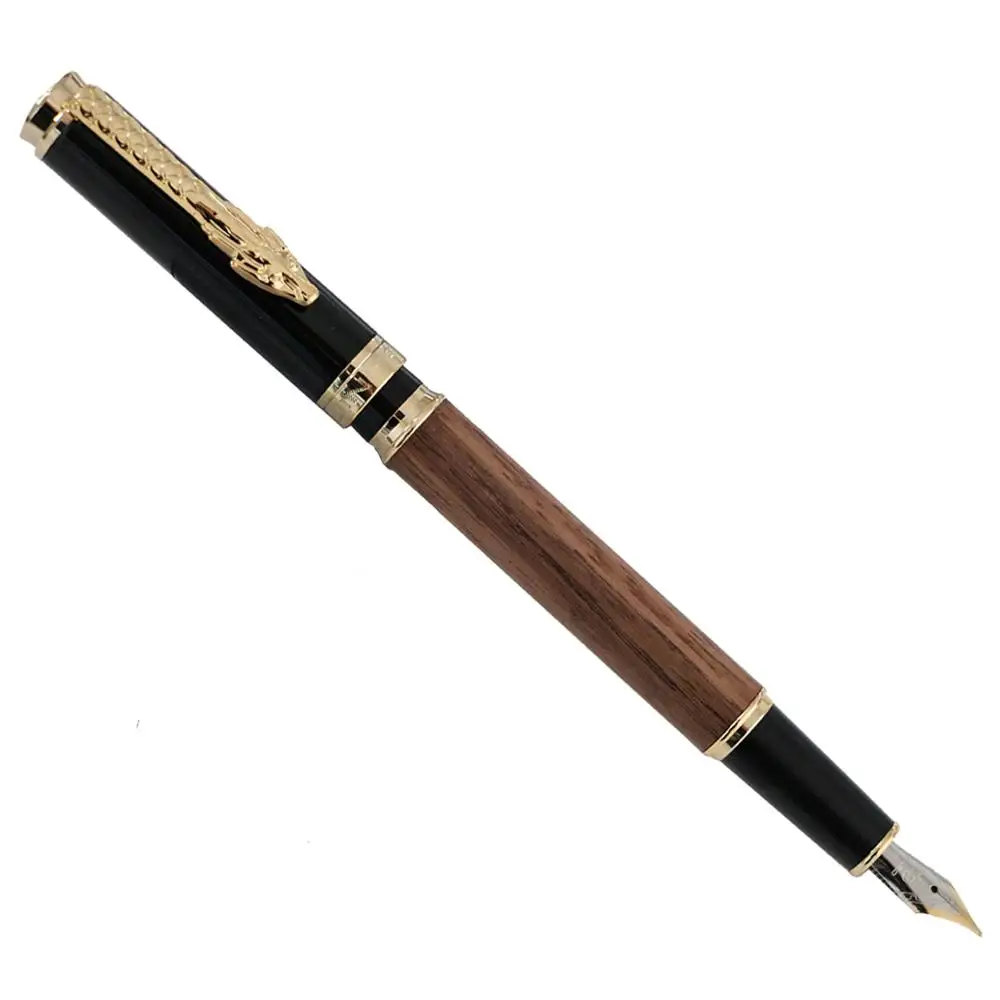 Высококачественная перьевая ручка в винтажном стиле из дерева 0,5 мм, перьевые ручки для письма, бизнес-офиса, школьные принадлежности, caneta tinteiro - Цвет: 8802 Brown wood