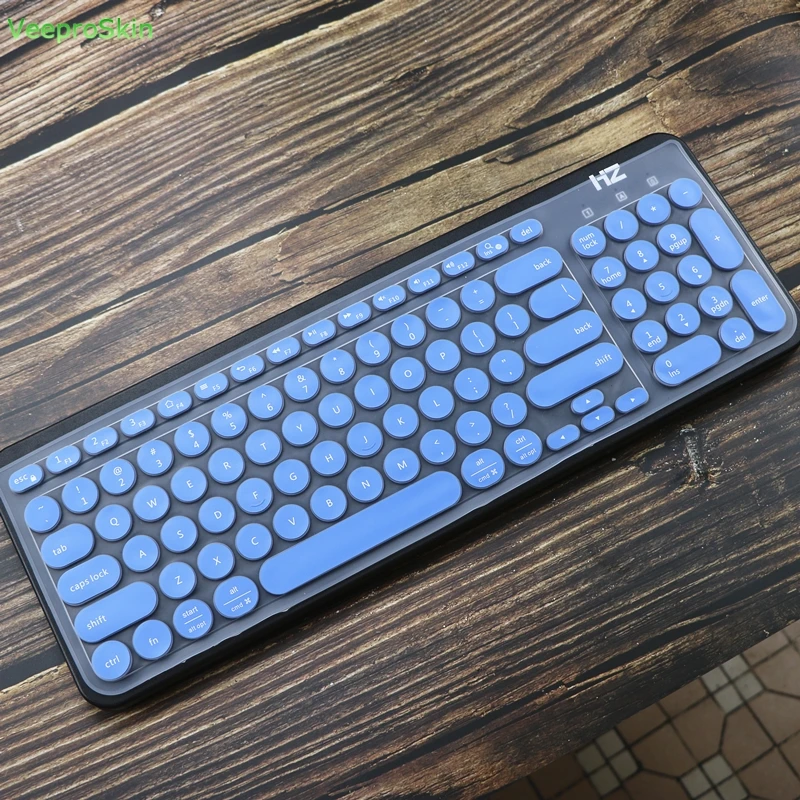 Силиконовая клавиатура для ноутбука для logitech K780, многофункциональная беспроводная клавиатура K 780, защита кожи - Цвет: Blue