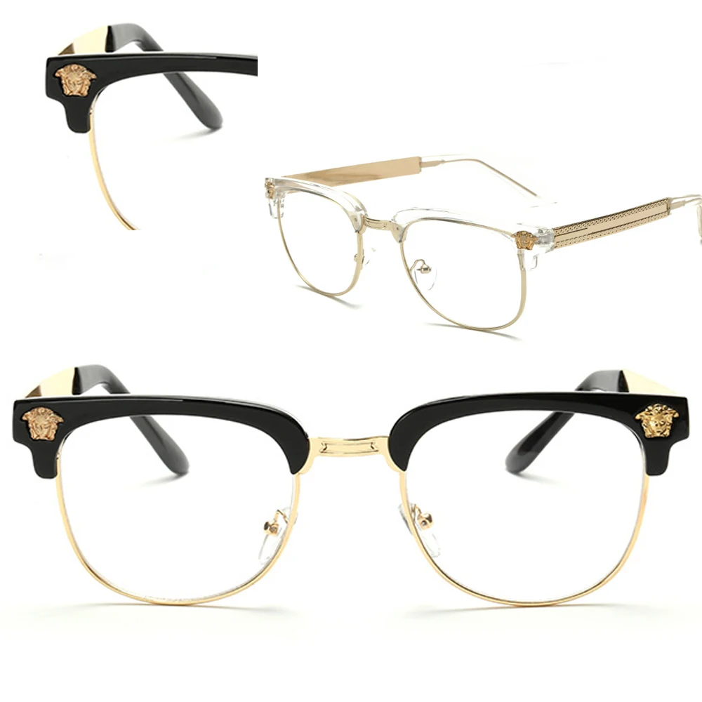 Special Decoration Retro Browline ROUND GLASSES FRAME CUSTOM MADE