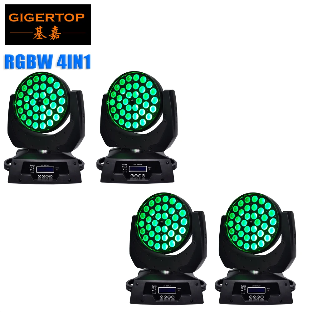 שלב אור 4 יח'\חבילה מצוין 14DMX זום Led הזזת ראש אור 36*10 W ערוץ Freeshipping לשטוף לתיאטרון דיסקו ktv מועדון הלילה