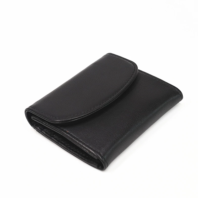 Genuine Leather Wallet Men Women Male Fashion Short Small Slim Hasp Wallets Money Purse With Zipper Coin Pocket Card Holder