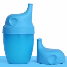 3 шт. в форме слона крышки непромокаемые герметичные мягкая бутылка для воды и чашки крышки всасывания сопла силиконовые чашки крышка синий зеленый желтый