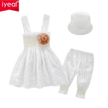 3 pcs Bébé Kid Ruffle Top + Pantalon + Hat Set Outfit Vêtements Costume 0-24 M