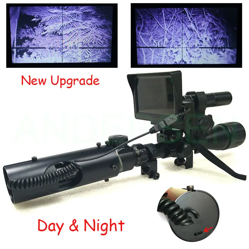 Обновленная Горячая снайперская уличная охотничья оптика тактическая цифровая инфракрасная ночного видения прицел использовать днем и ночью