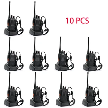 

BAOFENG 10pcs BF-888S Walkie Talkie UHF400-470MHZ Portable Ham 888s CB Radio Fast Delivery By DHL