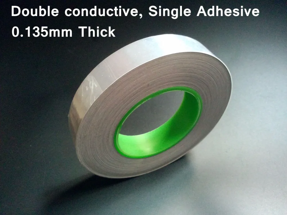 

T=0.135mm 90mmx50M Single Adhesive, Double Sides Conductivity, Aluminum Foil Electromagnetic shielding Tape fit for Pipe Wrap