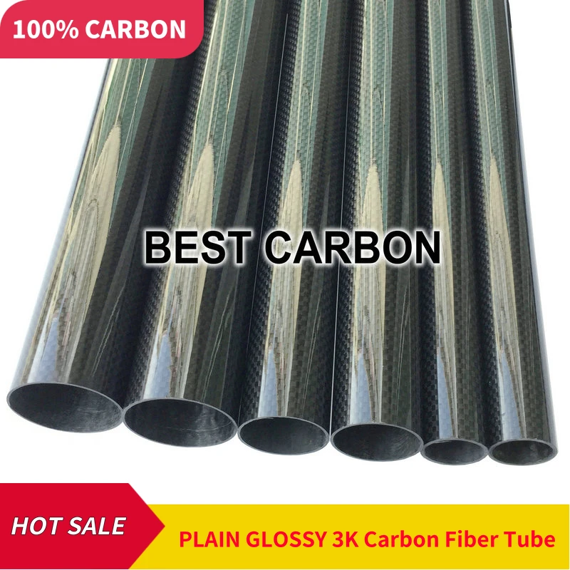 

5 pcs of 6mm x 4mm x 1000mm High Quality 3K Carbon Fiber Fabric Wound/Winded/Woven Tube Carbon Tail Boom