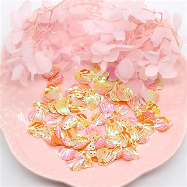 

YPP CRAFT 12mm*14mm Multi-colored Shell Shape Sequins PVC Flat for DIY Card Making Craft Color Collection