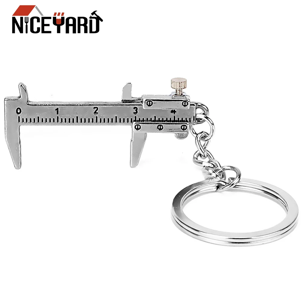 

NICEYARD Keychains Vernier Caliper Car Key Rings Fashion Jewelry Keyring Metal