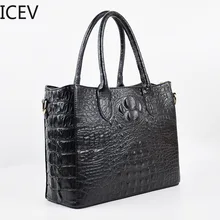 ICEV Европейская Мода Аллигатор женские кожаные сумки из натуральной кожи сумки с верхней ручкой женские сумки известных брендов