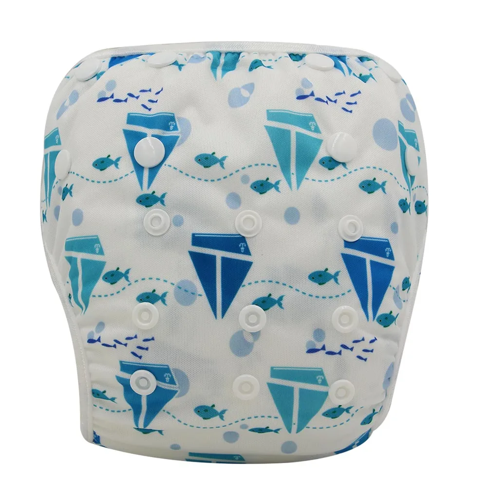 Ohbabyka многоразовые подгузники для плавания унисекс водонепроницаемые детские тканевые подгузники пеленки с единорогом пеленки для младенцев для плавания с карманом - Цвет: YK41