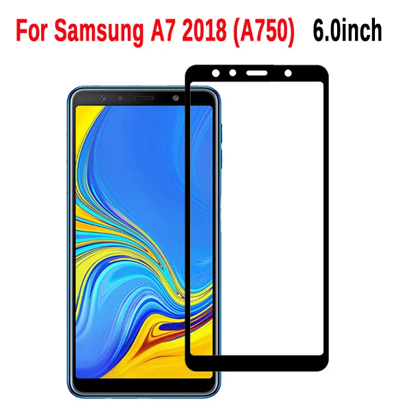 Защитное стекло на для Samsung Galaxy A7 A750 A730 A6 A8 plus протектор экрана закаленное стекло на sumsung a 6 7 8 750 стекло - Цвет: A7 2018  A750