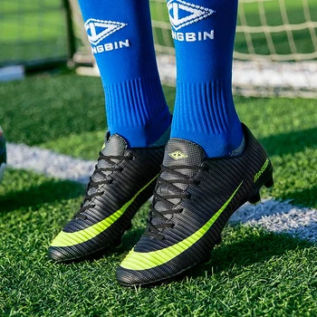 

Men Soccer Shoes Cleats Gym Training Football Shoes Breathable Turf Futsal Sport Sneakers Long Spike TF Sport Shoes Men Sneakers
