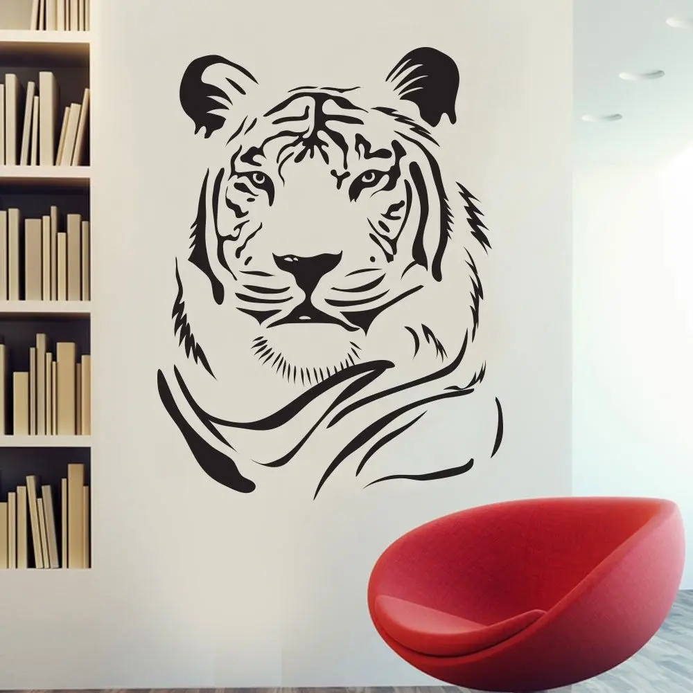 

Красочная наклейка Pinturas Murais с тигром, наклейка на стену, обои для гостиной, спальни, домашний декор, съемная виниловая наклейка s D210