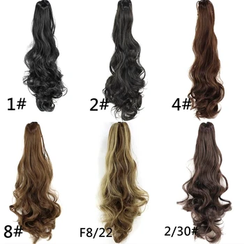 

JOY&BEAUTY Synthetic Hair Extension Fiber Hairpiece Drawstring Claw Women Long Wavy Ponytail 55cm 18 Color Available