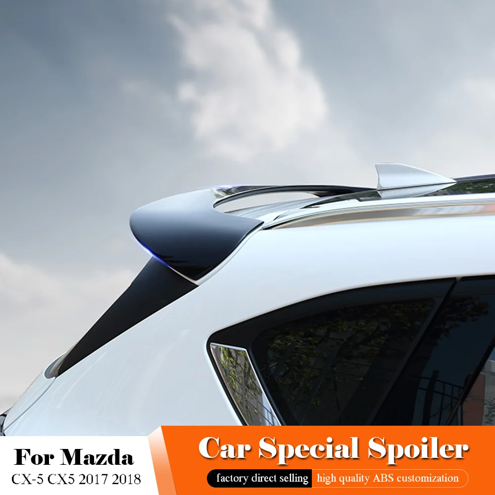 AITWATT для Mazda CX-5 CX5 ABS пластик Неокрашенный Черный спойлер на заднюю крышу, задний багажник, багажник, крыло для губ, автомобильный стиль