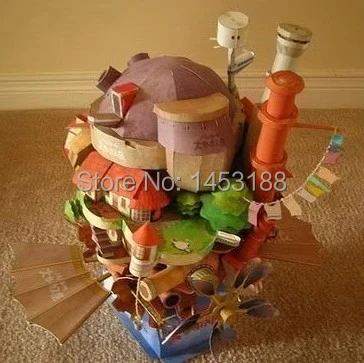 

Free Shipping Miyazaki Hayao Anime Howl's Moving Castle 3D Puzzle Paper Model Kid Presents