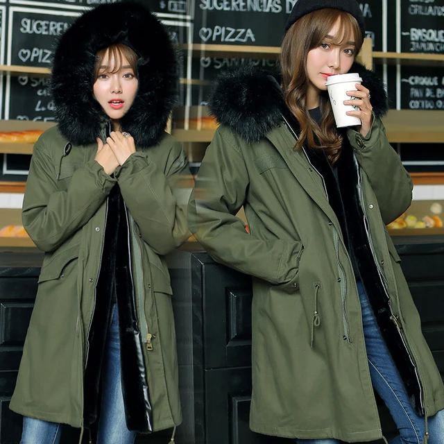 Cheap Womens Down Jackets 2016 Winter Jacket Women Warm Down Parka Winter Coat Women Big Fur Collar Hooded Long Jacket Female 1630