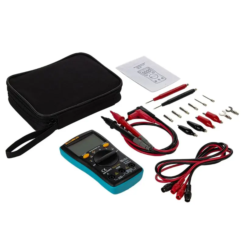 

6000 Counts M10 Portable Multimeter Battery-Operated Capacitor True-Ams Digital Voltmeter Multimetro Test With Lead LCD Display