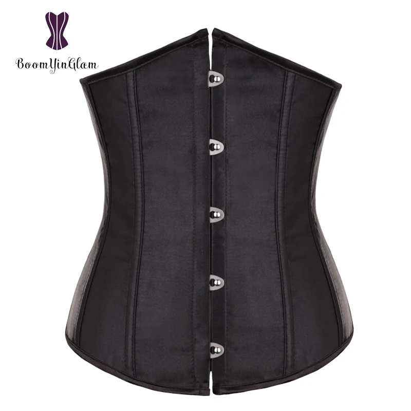 

High quality metal busk clips wholesale underbust waist corset slimming waist cinchers lacing bondage satin corsets 28335#