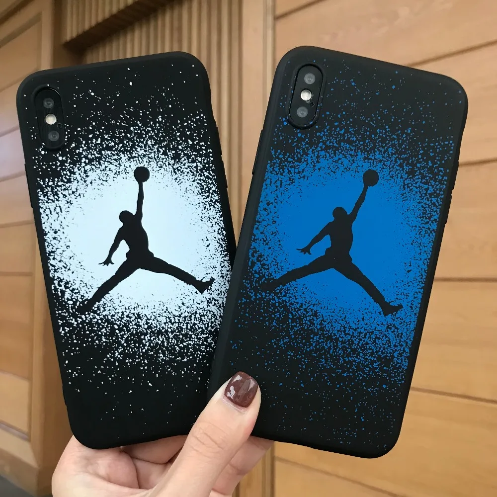 Модные Jordan 23 Спортивные Мягкие TPU ночные огни чехол для iPhone 7 плюс 6 6s 8 крышка iphone x