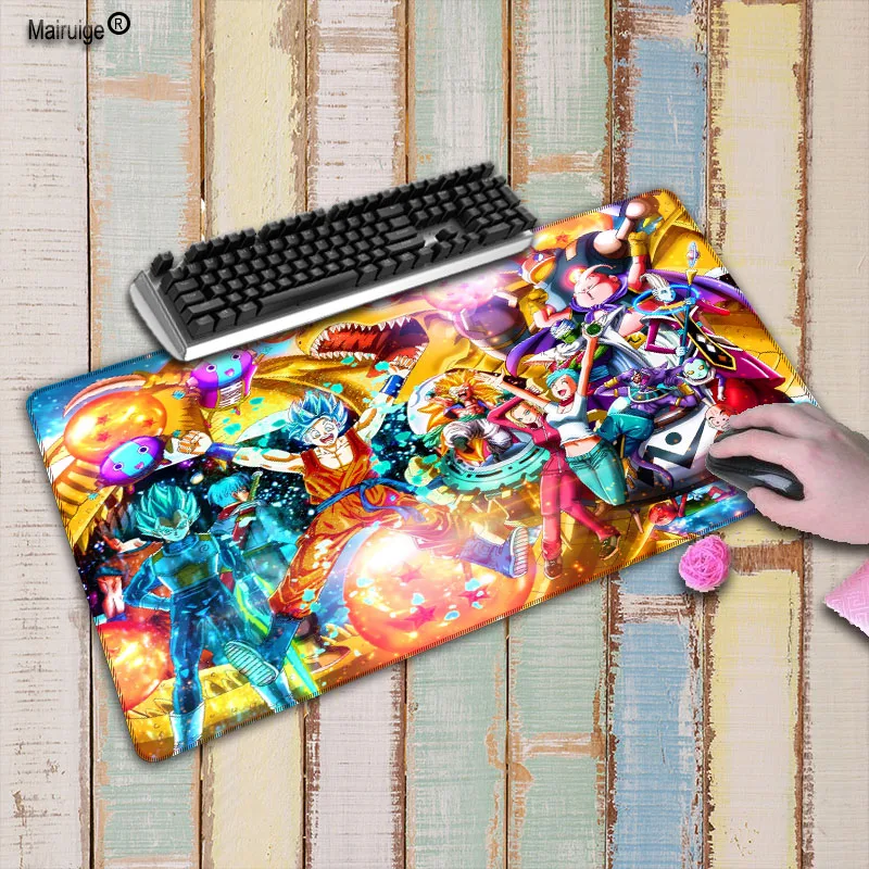 

Mairuige Dragon Ball Anime Washable Mouse Pad Large Thicken 900*400 Mm Lock Edge Rubber Big Gaming Gamer Soft Mousepad Mause Mat