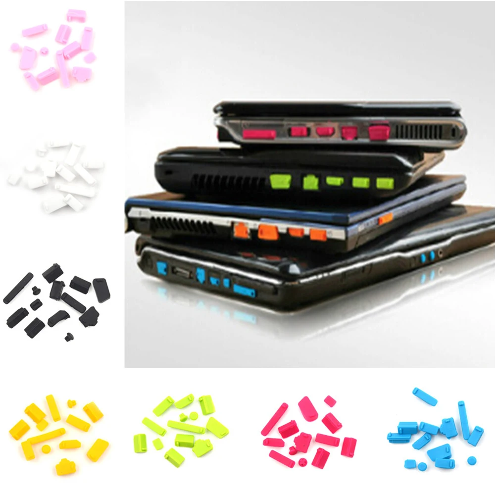 

New 2sets 13pcs/set Silicone Anti Dust Plug Cover Stopper Laptop dust plug laptop dustproof usb dust plug Computer Accessories