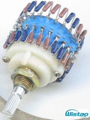 

Двойной 100K 23-Gear ступенчатый стерео громкости потенциометр рашибрида для усилителя HIFI DIY Бесплатная доставка