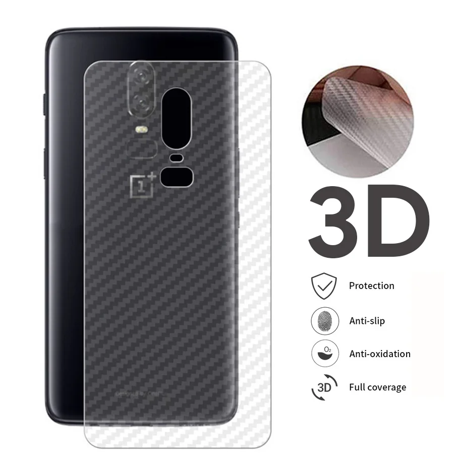 

3D Matte Clear Carbon Fiber Sticker Full Cover Screen Protector For OnePlus 6T McLaren 6 3T 3 5T 5 Anti-Scratch Protective Film