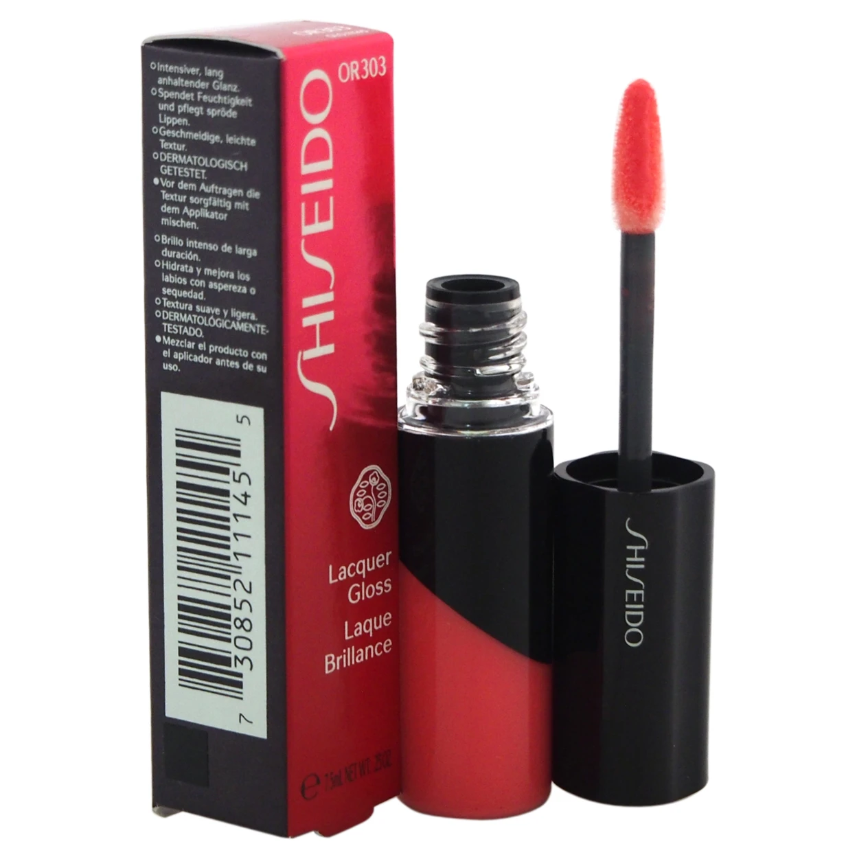 Lacquer Gloss - # OR303 In The Flesh by Shiseido for Women - 0.25 oz Lip Gloss