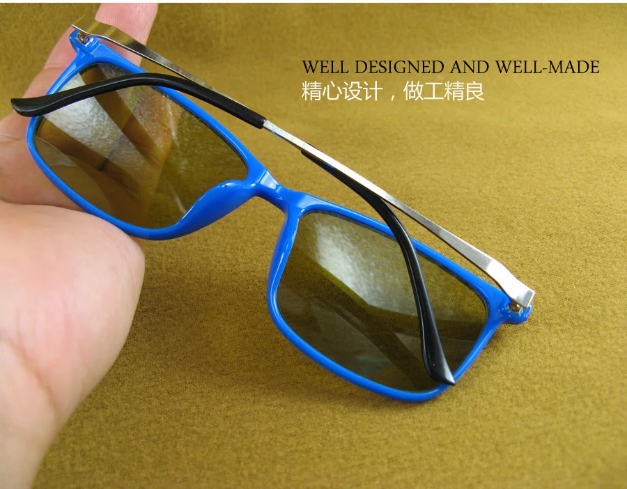 Поляризационные солнцезащитные очки мужские с антибликовым покрытием УФ-очки для дневного и ночного видения двойного назначения очки ночного видения для ночного вождения специальный зеркальный светильник для водителя