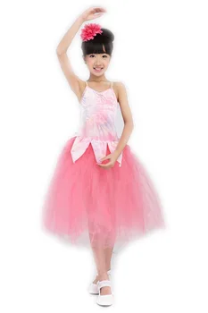 

New Arrival Kids Adult Women Ballet Costume Classical Professional Pink Long Tutus Dresses Gymnastics Leotard Vestido Curto